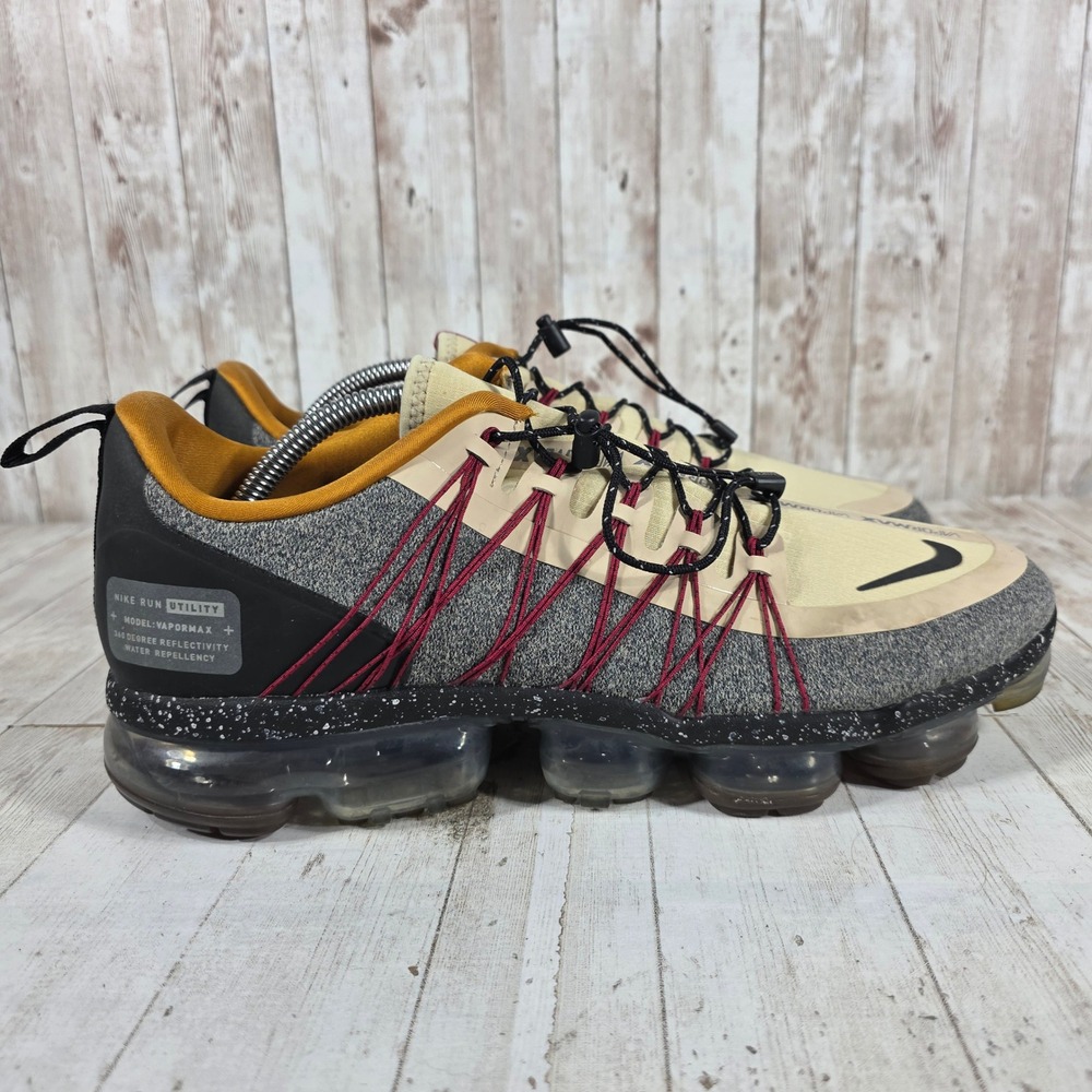 Nike Air VaporMax Run Utility Mens 11 Desert Ore Black AQ8810-200 Running Shoes